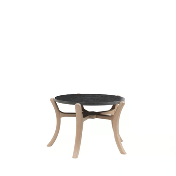 CARA TC01 - Round beech coffee table with recycled material top by New Life - view 3